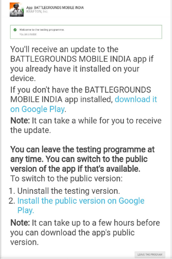 BattleGrounds Mobile India 